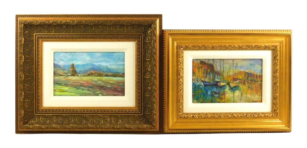 TWO IMPRESSIONISTIC OILS BY JOAN