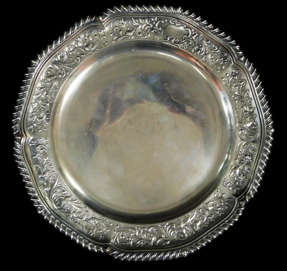 STERLING: SILVER SERVING PLATE,