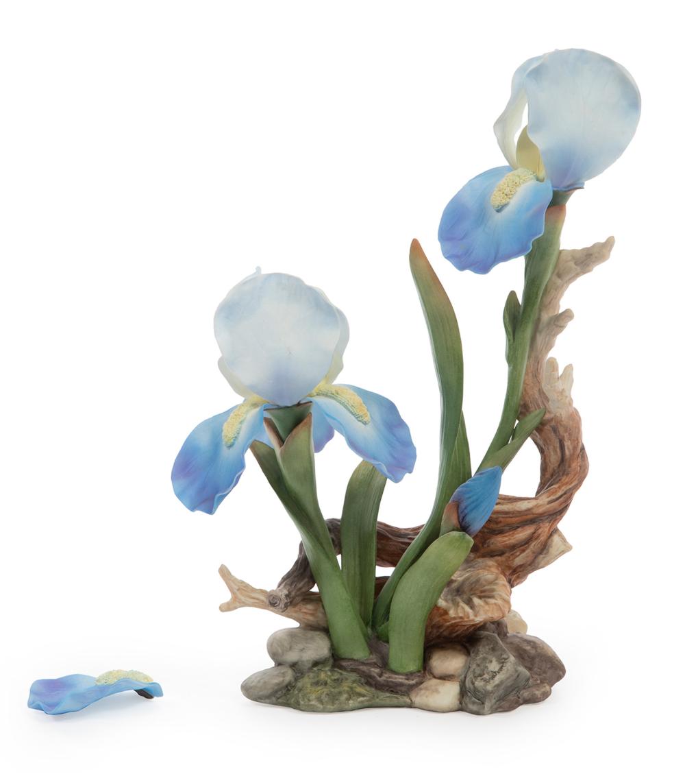 BOEHM PORCELAIN VAN GOGH BLUE IRISBoehm