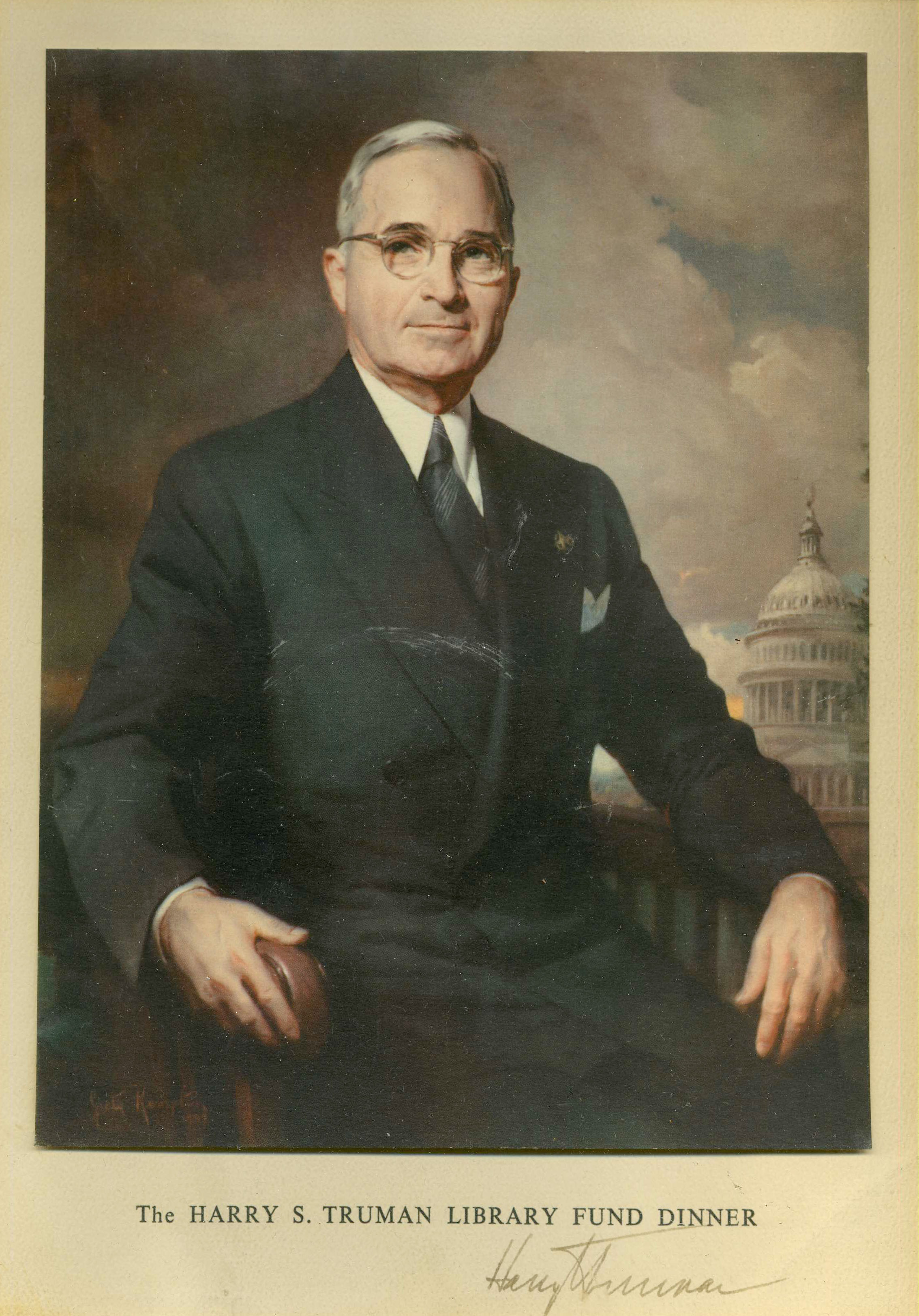 1 piece Portrait Signed Truman  49e51