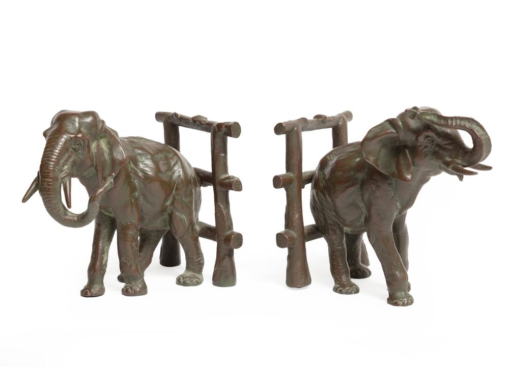 PAIR OF FRENCH PATINATED BRONZE 2e2f6d