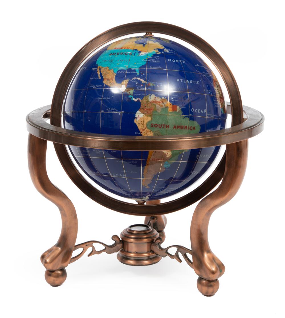 DECORATIVE TERRESTRIAL GLOBE ON