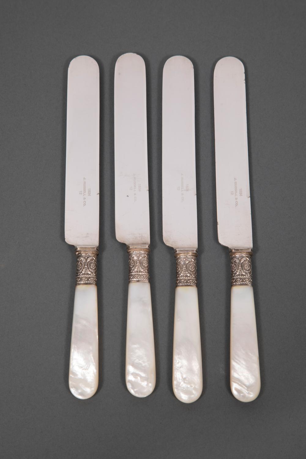 MOTHER OF PEARL HANDLED KNIVESSet 2e2f99