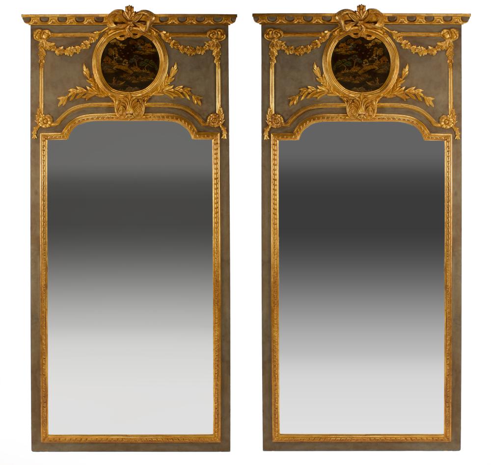 PAIR OF LOUIS XVI STYLE TRUMEAU 2e310b