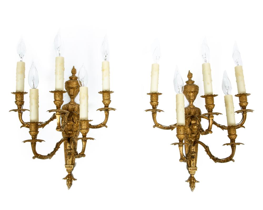 PAIR OF LOUIS XVI STYLE BRONZE 2e312c