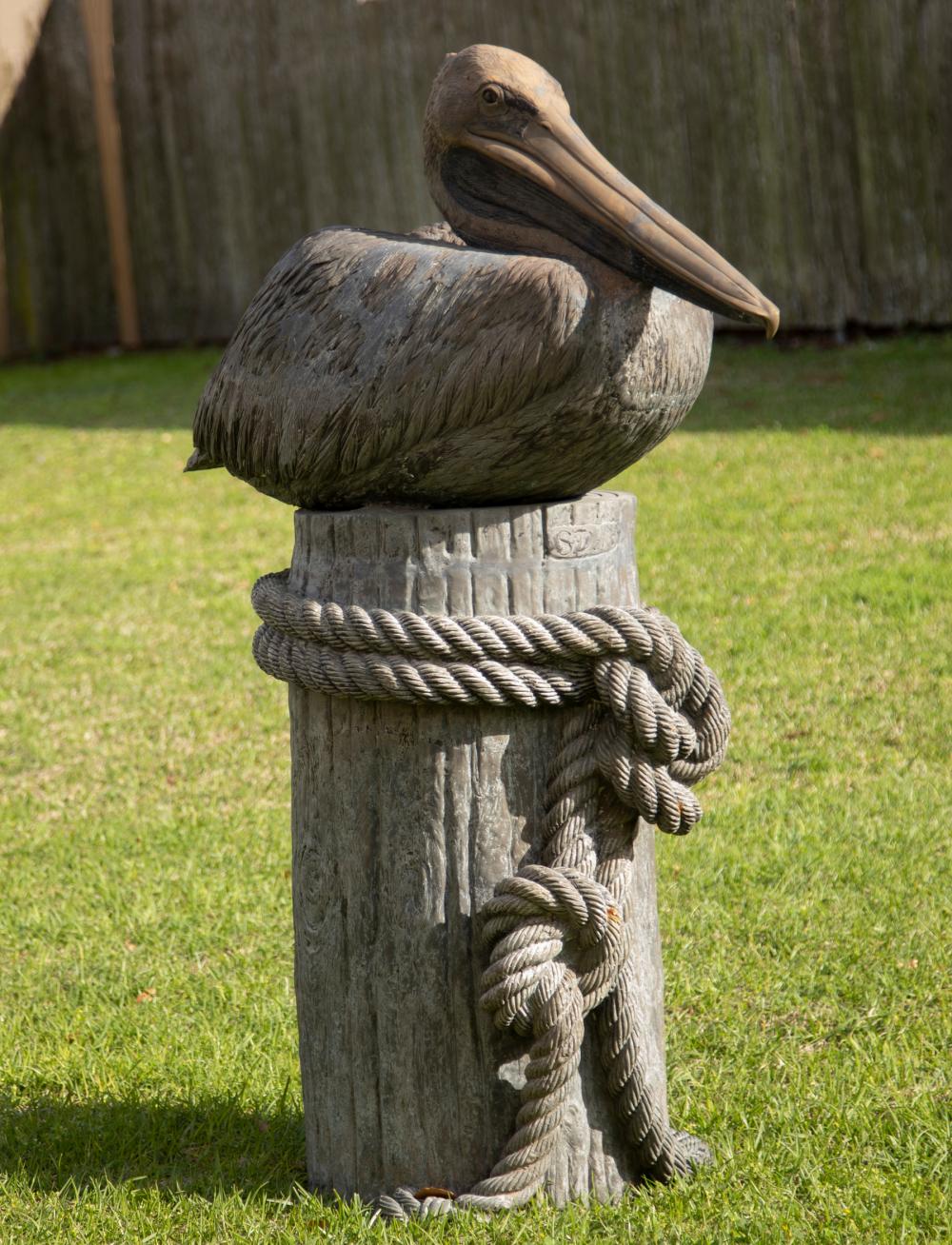 PATINATED BRONZE FOUNTAIN OF RESTING