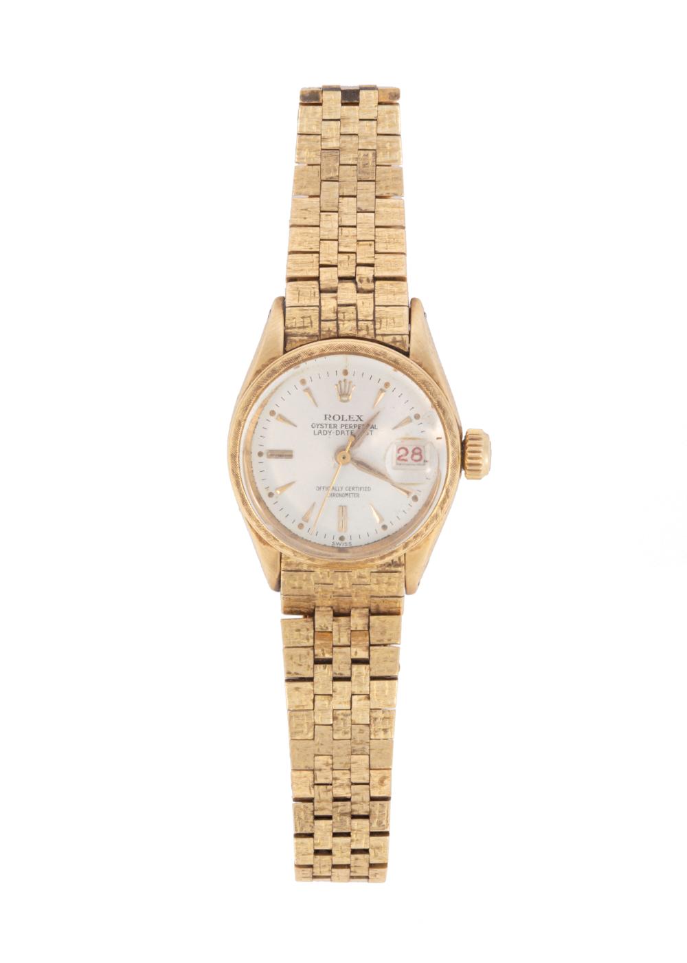 18 KT YELLOW GOLD LADIES ROLEX 2e3220