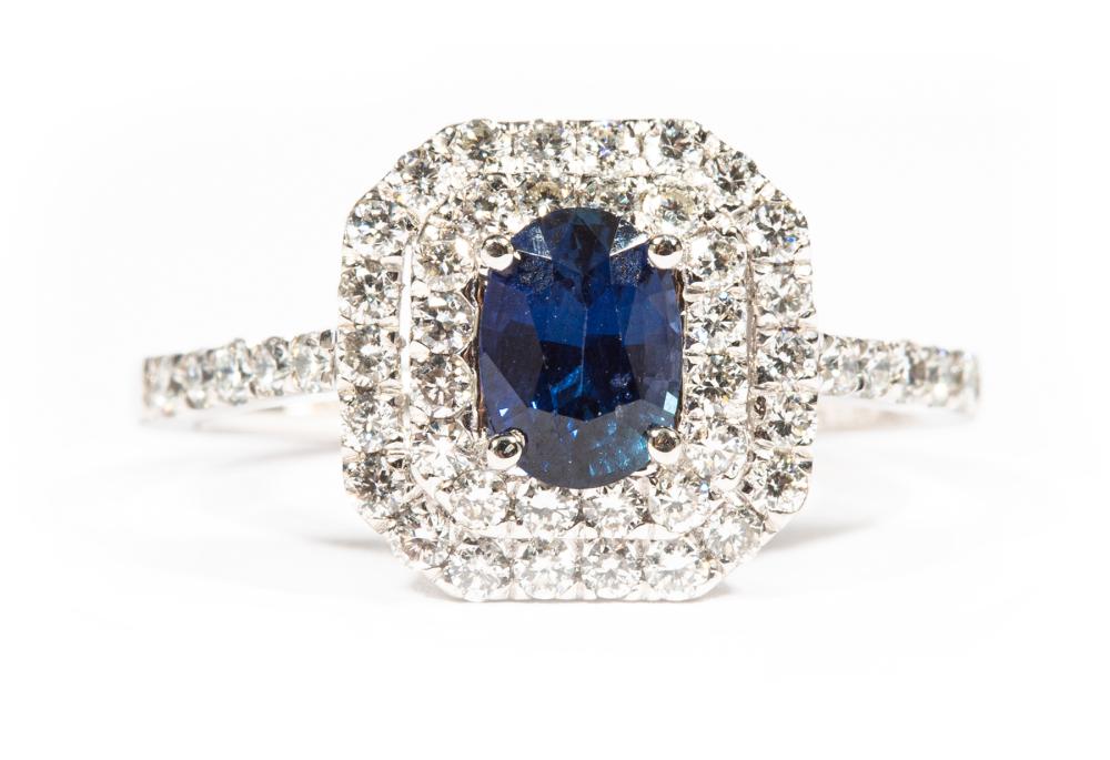 PLATINUM BLUE SAPPHIRE AND DIAMOND 2e322f