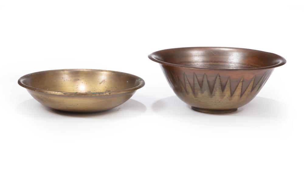 TWO ROYCROFT METALWARE BOWLSTwo