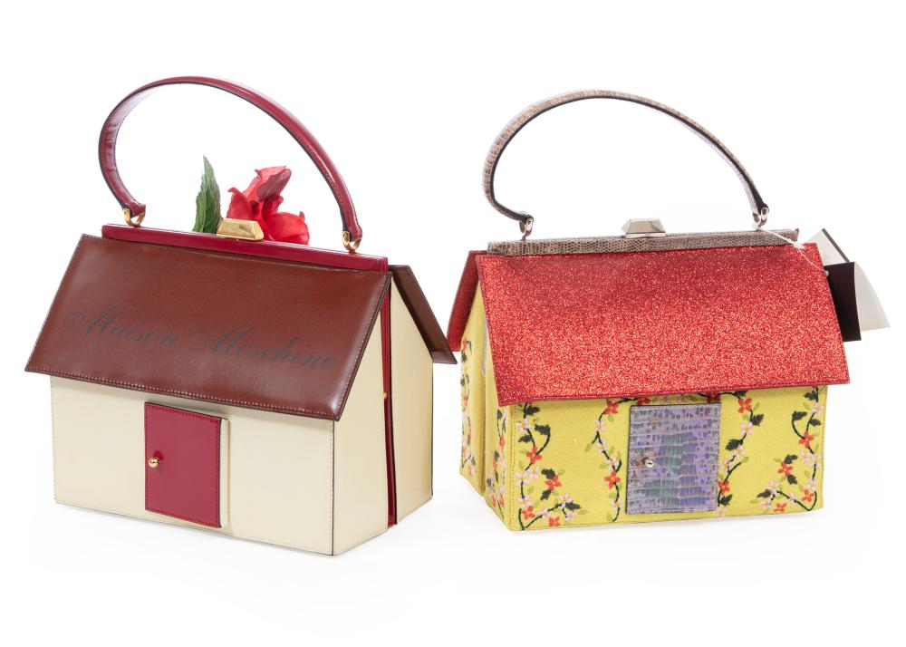 TWO MOSCHINO HOUSE-FORM LEATHER