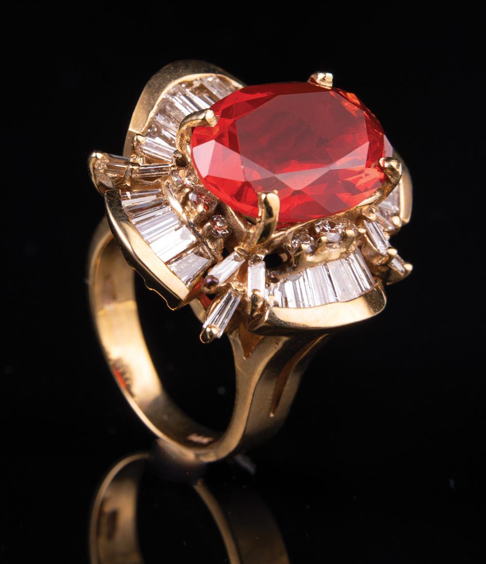 GOLD DIAMOND AND SYNTHETIC RUBY 2e3319