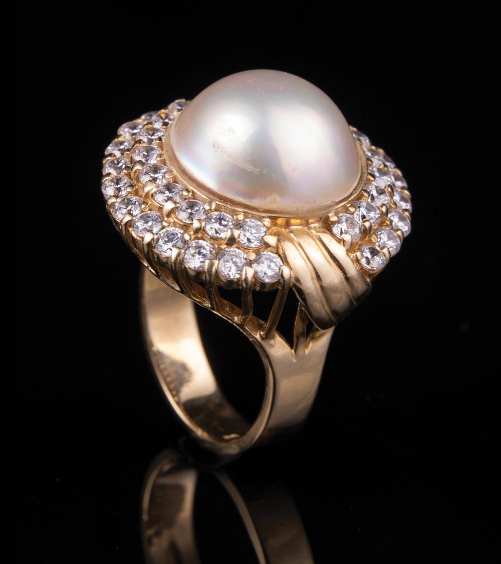 YELLOW GOLD MABE PEARL AND PASTE 2e331a
