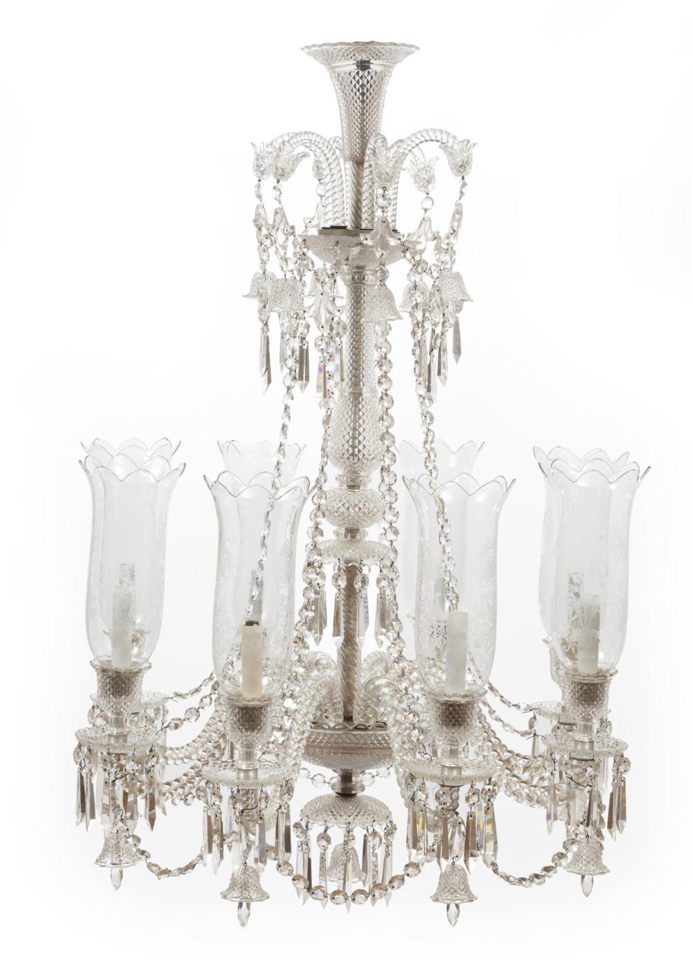 AMERICAN CUT CRYSTAL EIGHT-LIGHT