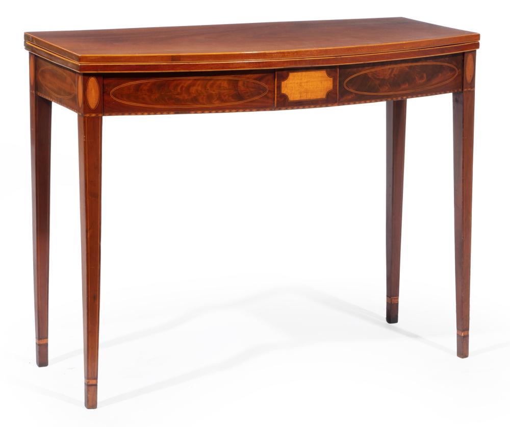 AMERICAN FEDERAL INLAID AND CARVED MAHOGANY