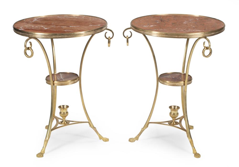 PAIR OF FRENCH BRONZE TWO TIER 2e341f