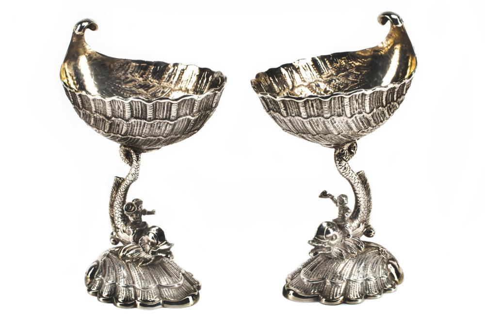 PAIR GERMAN STERLING SILVER MASTER 2e3445