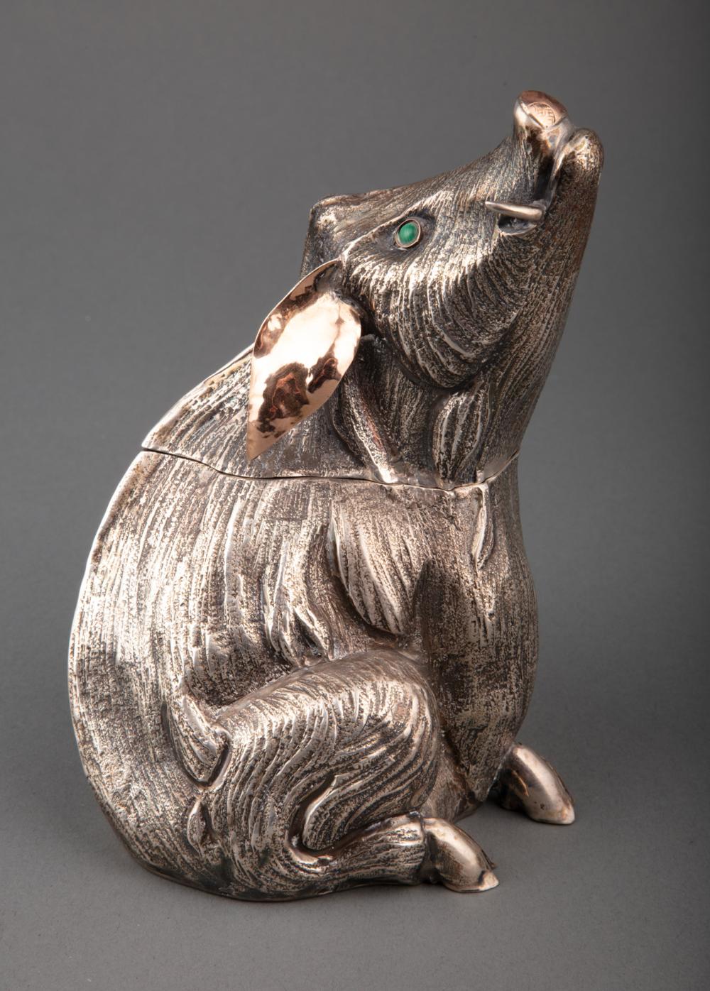 CHASED SILVER BOAR FIGURAL BOXChased 2e3446