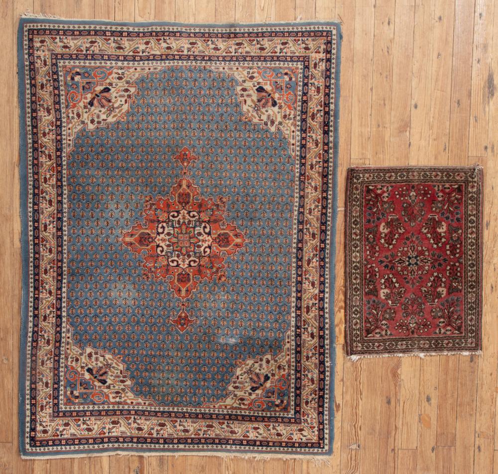 TWO PERSIAN RUGSTwo Antique Persian