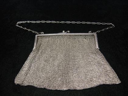 Sterling silver style mesh purse