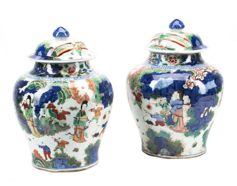 PAIR CHINESE FAMILLE VERTE PORCELAIN 2e34b0