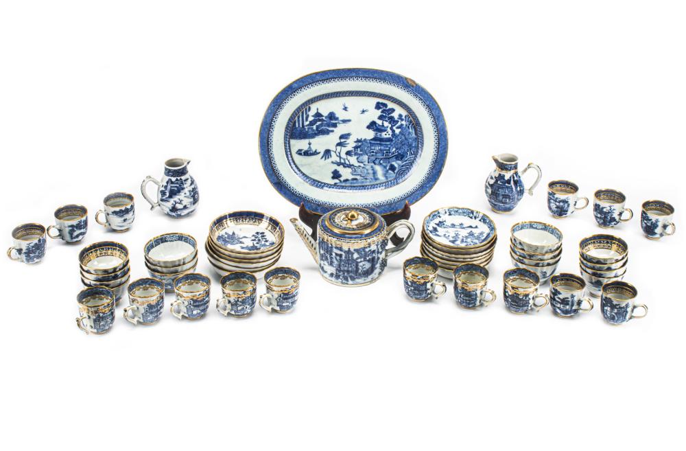 CHINESE EXPORT PORCELAIN PARTIAL COFFEE