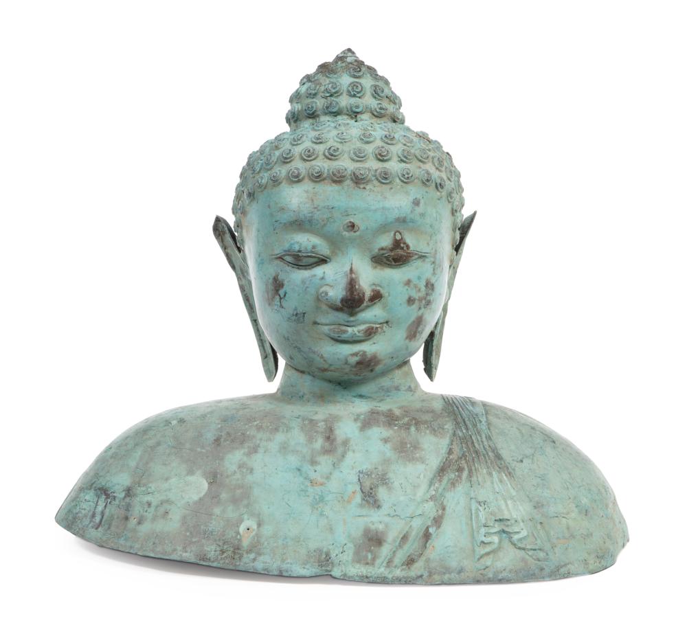 CHINESE COPPER BUST OF BUDDHAChinese