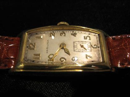 Gentleman's Hamilton "curved" wristwatch