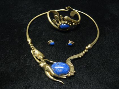 Lapis jewelry set 1970s Lapis 49f65