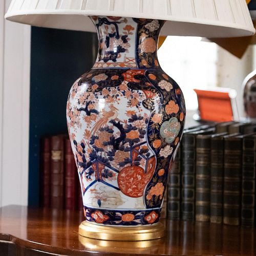 JAPANESE IMARI PORCELAIN VASE MOUNTED 2e3a1b