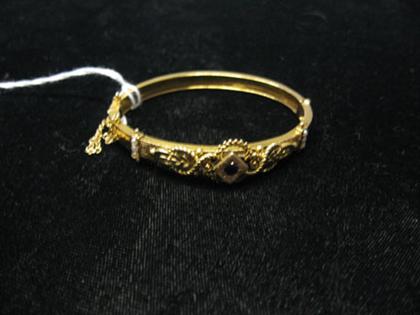 Yellow gold bangle bracelet with 49f6f