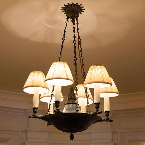 EMPIRE STYLE PATINATED METAL SIX LIGHT 2e3aa1