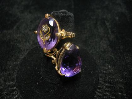 Two amethyst rings One pear 49f7f