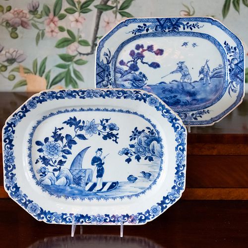 TWO CHINESE BLUE AND WHITE PORCELAIN