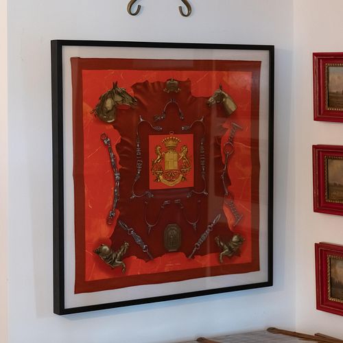 TWO FRAMED HERMES EQUESTRIAN THEMED 2e3b32