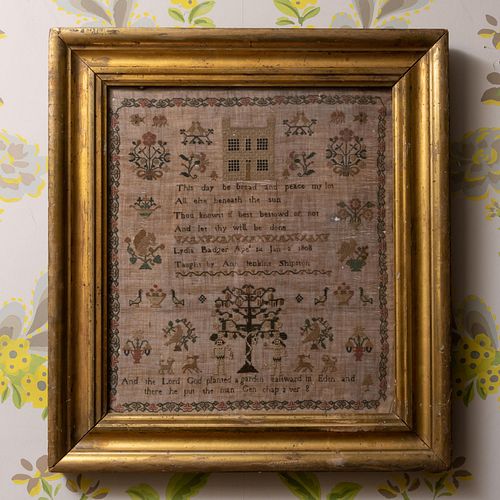 TWO ENGLISH NEEDLEWORK SAMPLERS,