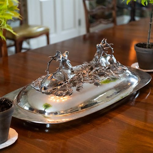 ITALIAN SILVERPLATE STAG FORM CENTERPIECE 2e3bae