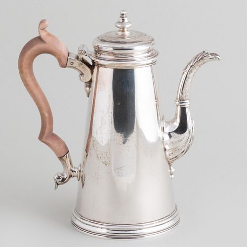 ASPREY SILVER COFFEE POTMarked 2e3bc4