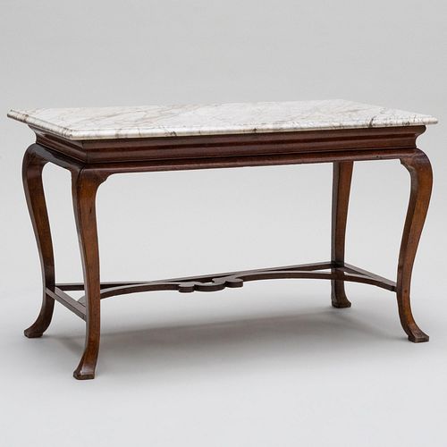 GEORGE I CARVED OAK CONSOLE TABLEFitted 2e3bbf