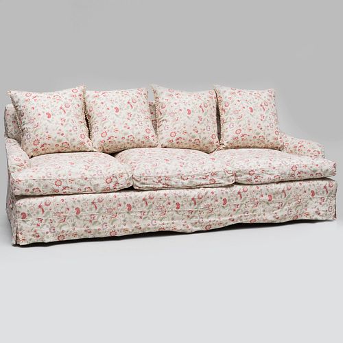 FLORAL LINEN UPHOLSTERED THREE 2e3bea