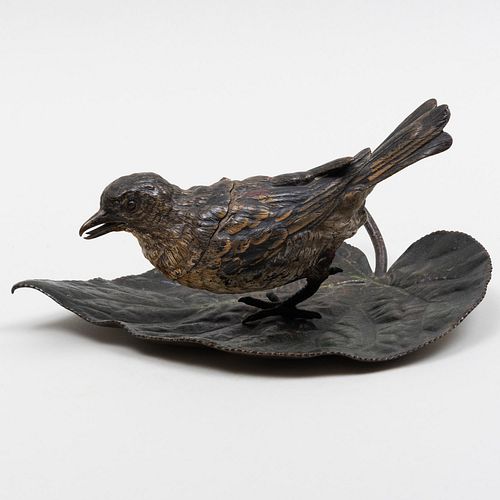 AUSTRIAN COLD PAINTED BRONZE BIRD