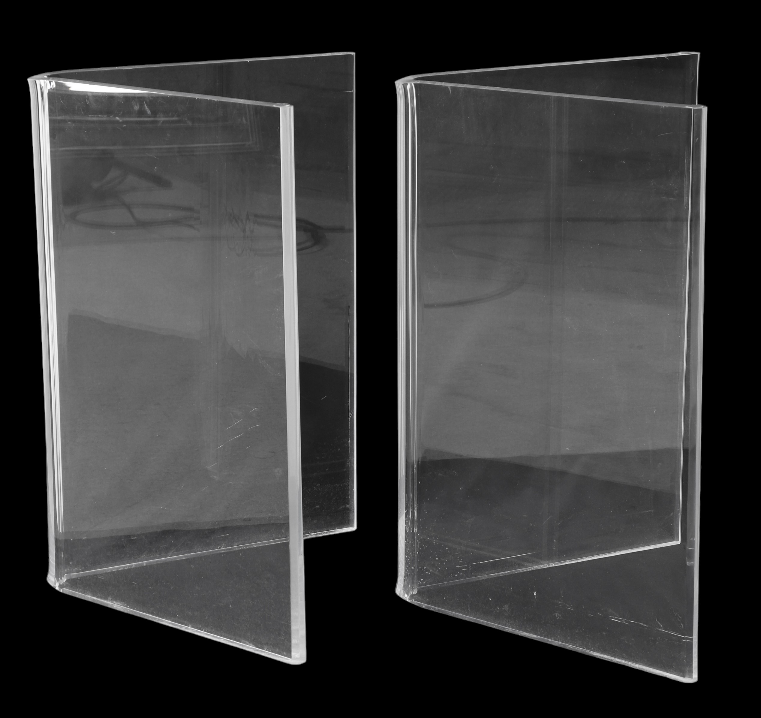 Pair Modern Design lucite bases,