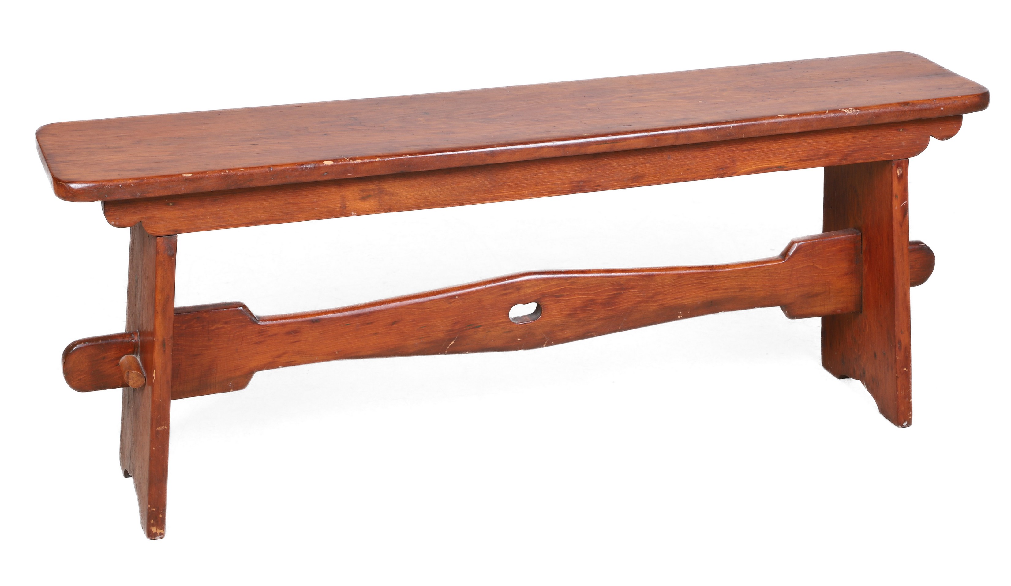 Pine water bench, through tenon