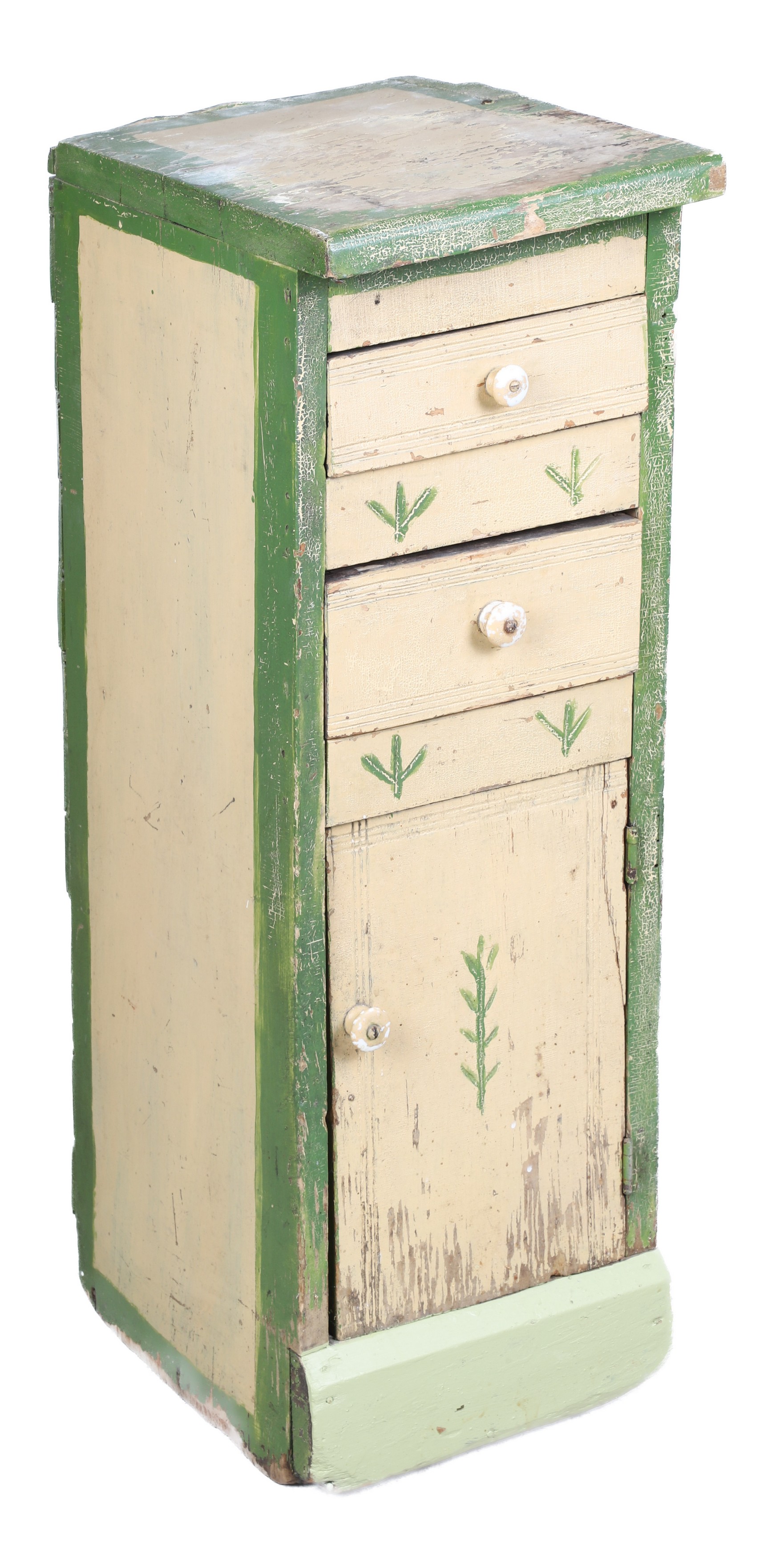 Pine paint decorated cabinet two 2e14f9