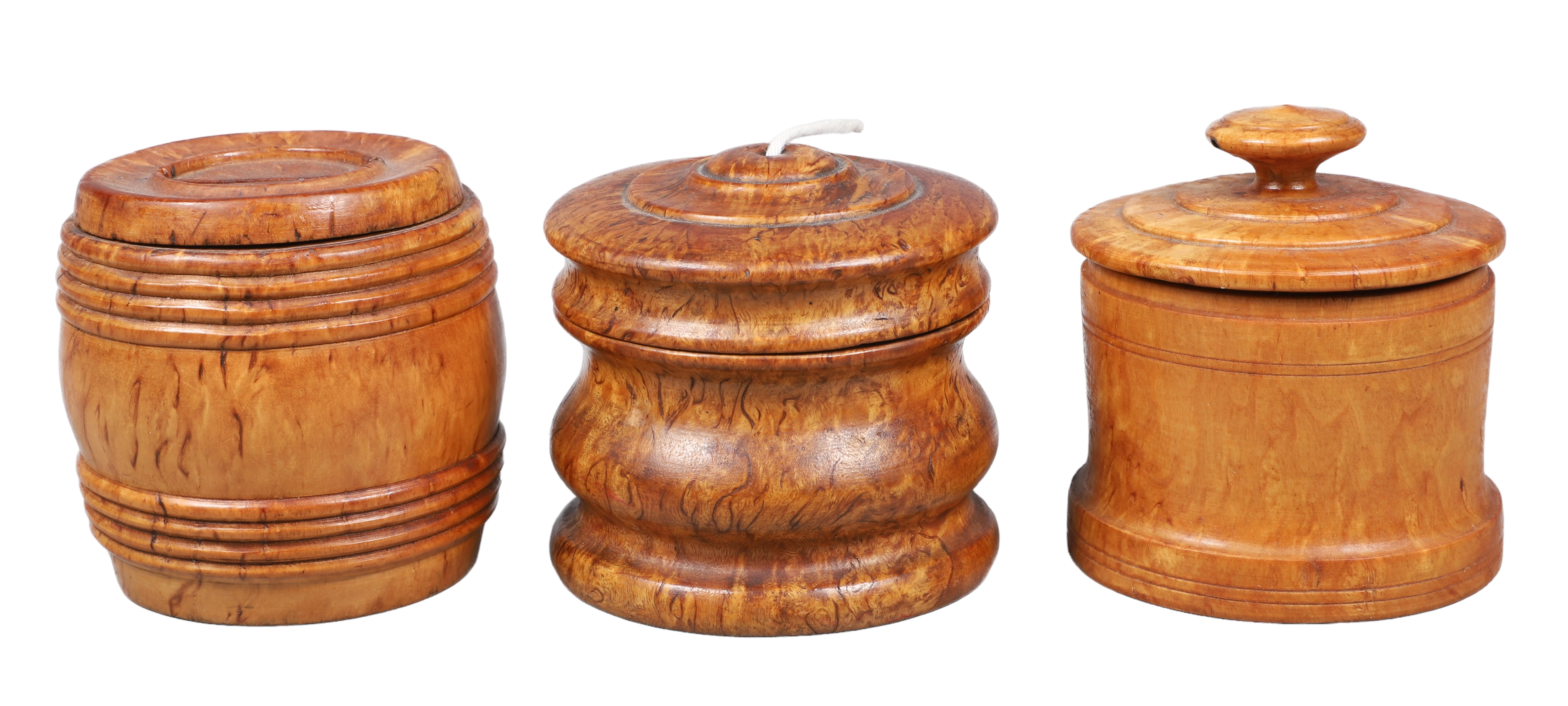  3 Burl woodl box bank and string 2e1520