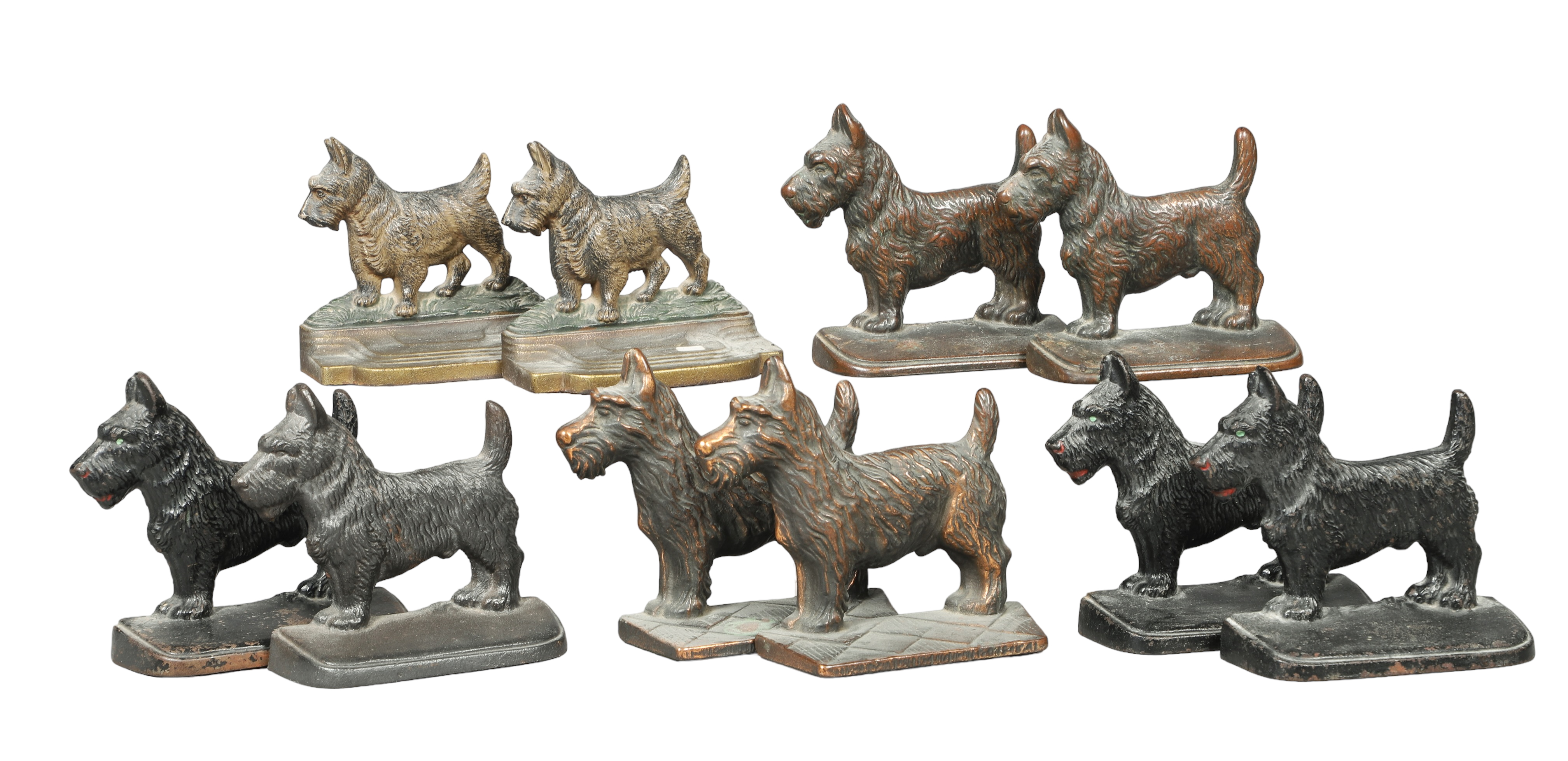  5 Pair cast iron Scottish Terrier 2e152c