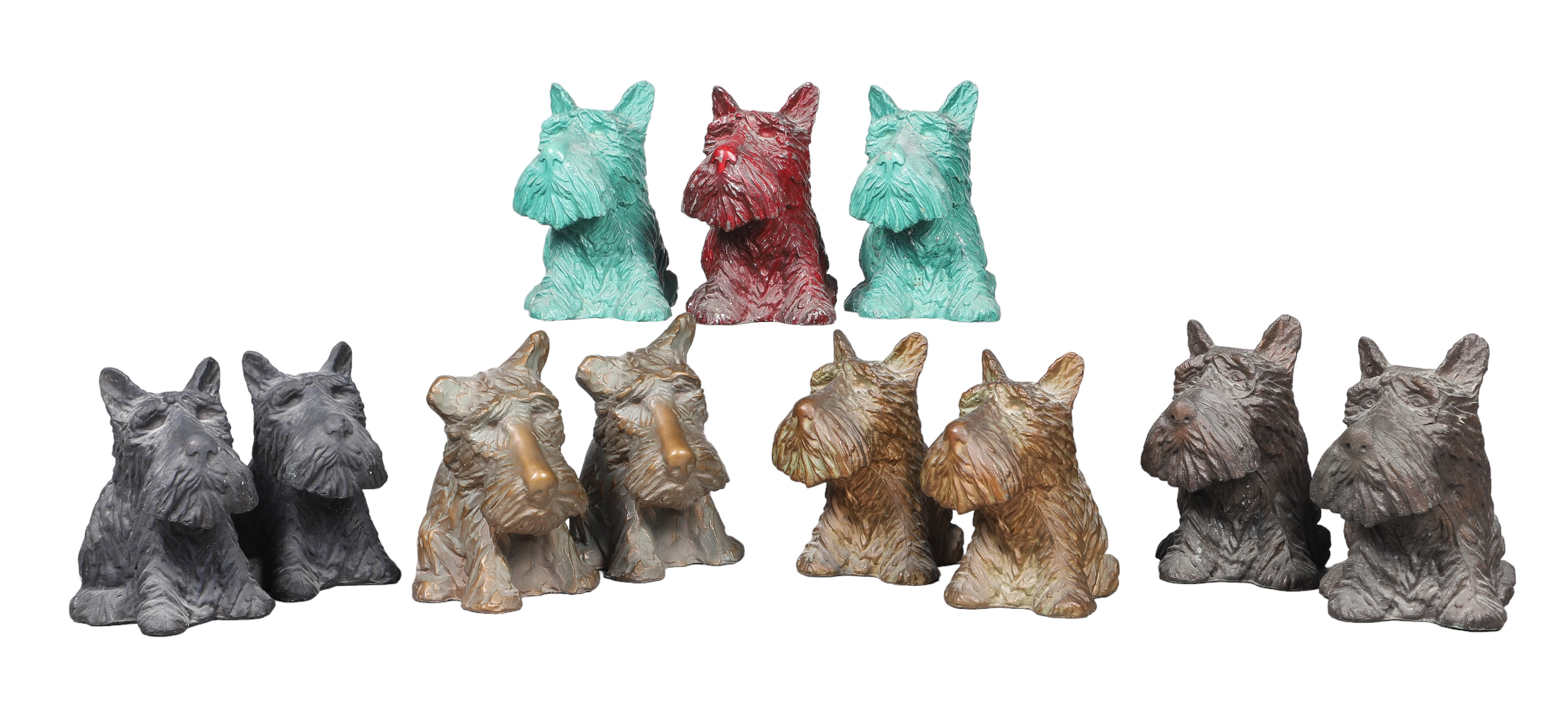 (11) Scottish Terrier (Scotty) dog bust