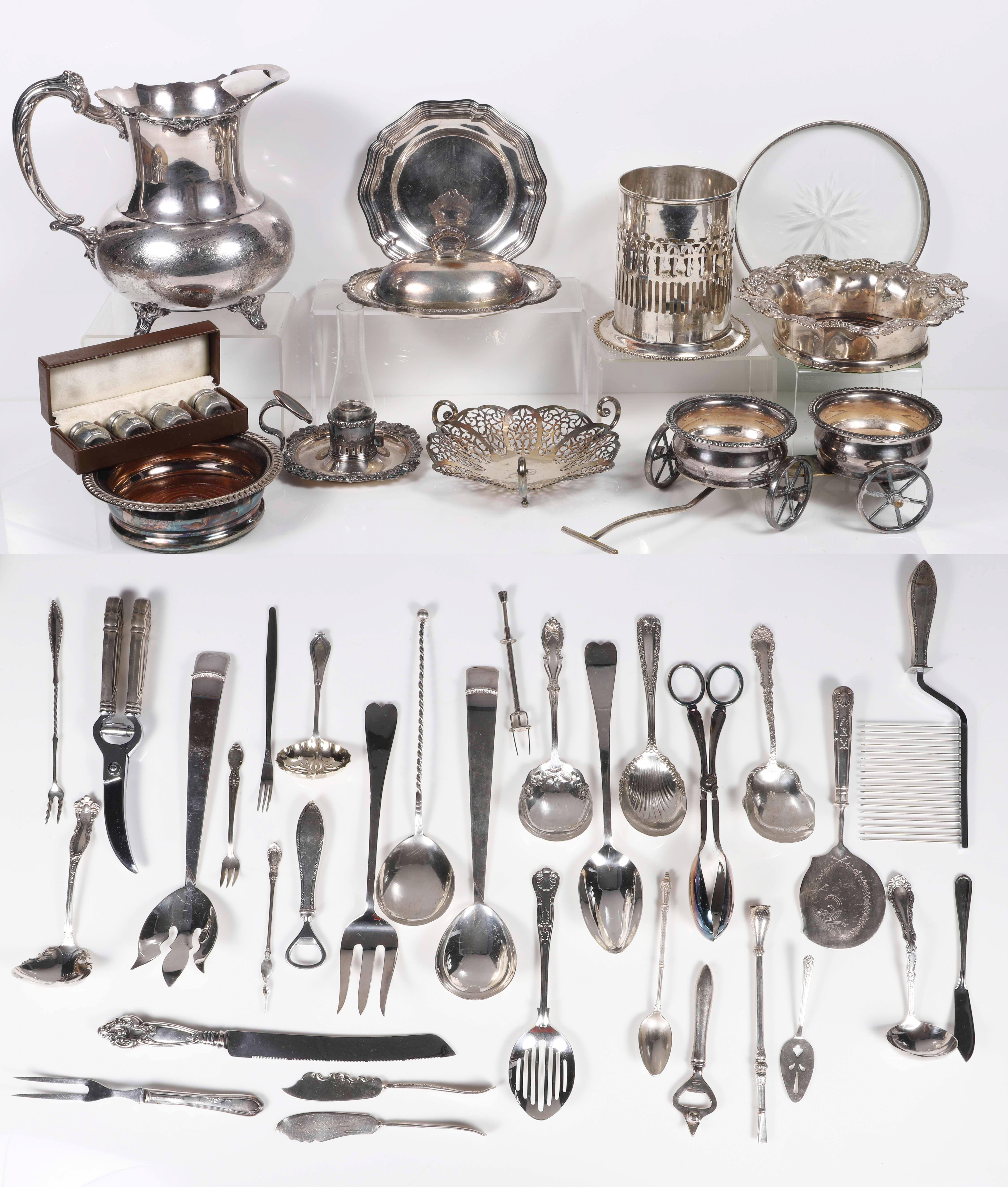 Silverplate and sterling handled