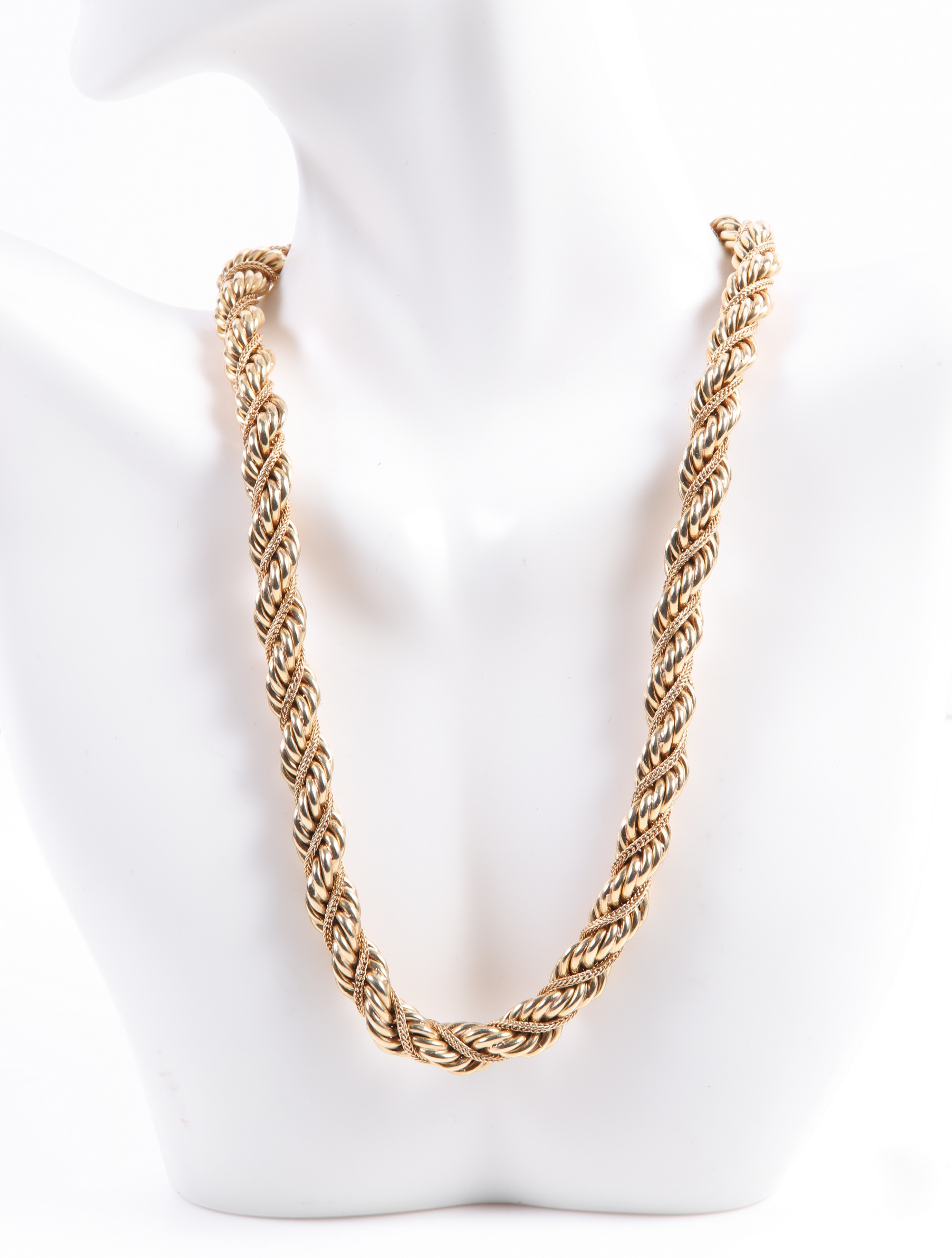 14K Yellow gold fancy link necklace  2e157f