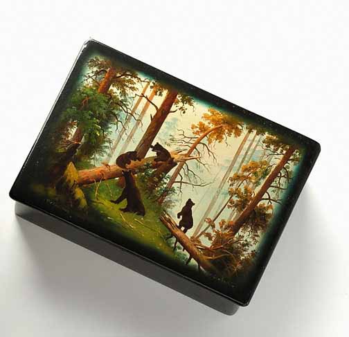 Three Russian lacquer boxes  49bc2