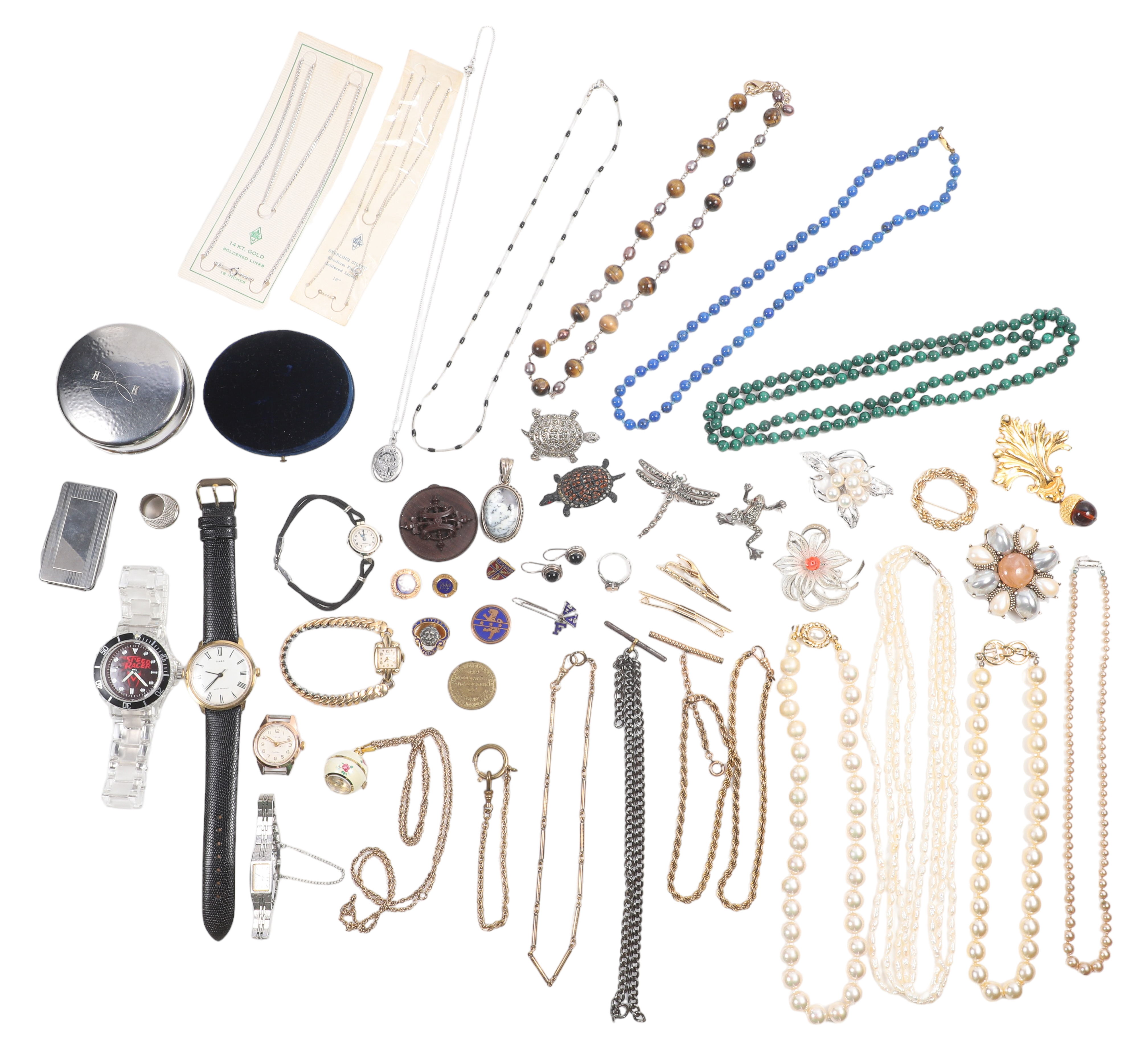 Vintage and costume jewelry group to